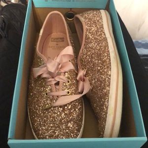 Kate spade rose gold keds